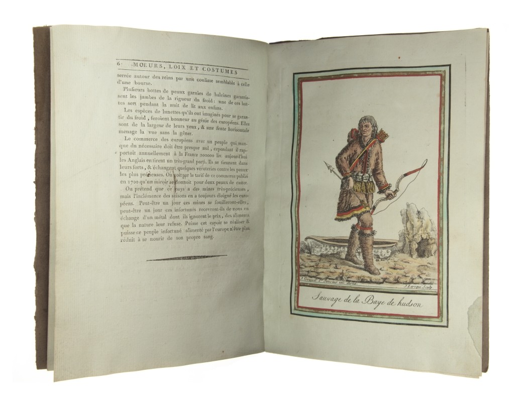Jacques Grasset de Saint-Sauveur, <i>Moeurs, loix et costumes des sauvages de la Baye d'Hudson</i>, about 1796. Gift of  Dr. J. lawrence Hutchison. M2004.117.20, McCord Stewart Museum