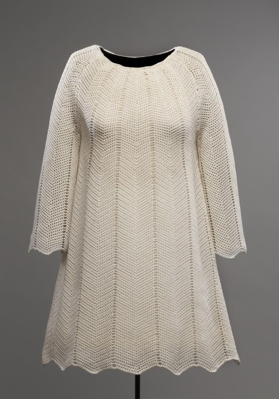 Wedding dress, Levaque’s Wool Shop, 1970. Gift of Fonds Franco-Ontarien Paulette Tourangeau, M2011.20.1.1 © McCord Stewart Museum