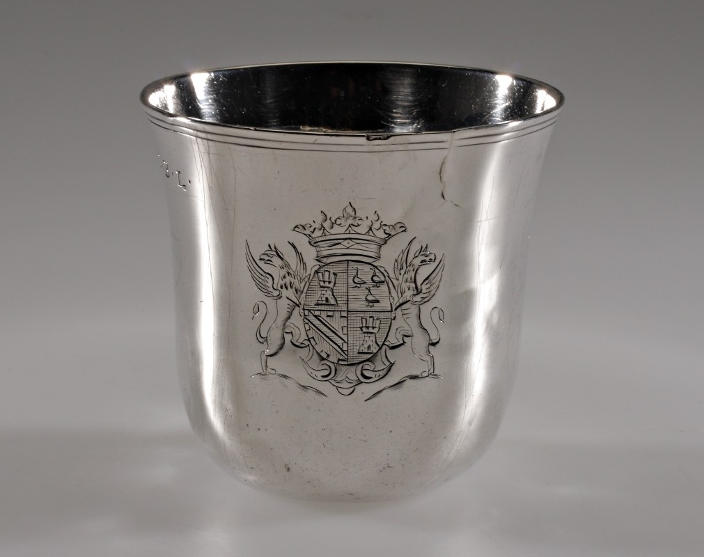 Cup with the coat of arms of the Marquis de Montcalm, 1725-1756. Gift of David Ross McCord, M4839, McCord Stewart Museum