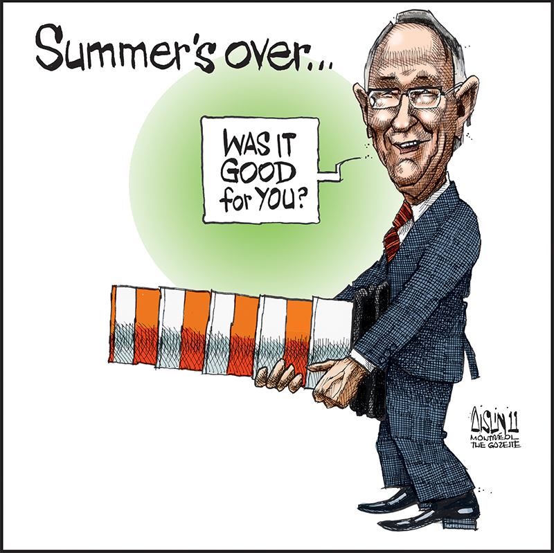 Gérald Tremblay, Montreal Gazette, 23 septembre 2011. Don de Terry Mosher, 
M2016.28.17 © Musée McCord.