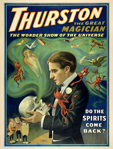 Thurston, Do The Spirits Come Back?, Strobridge Lithographing Co., 1915, M2014.128.421