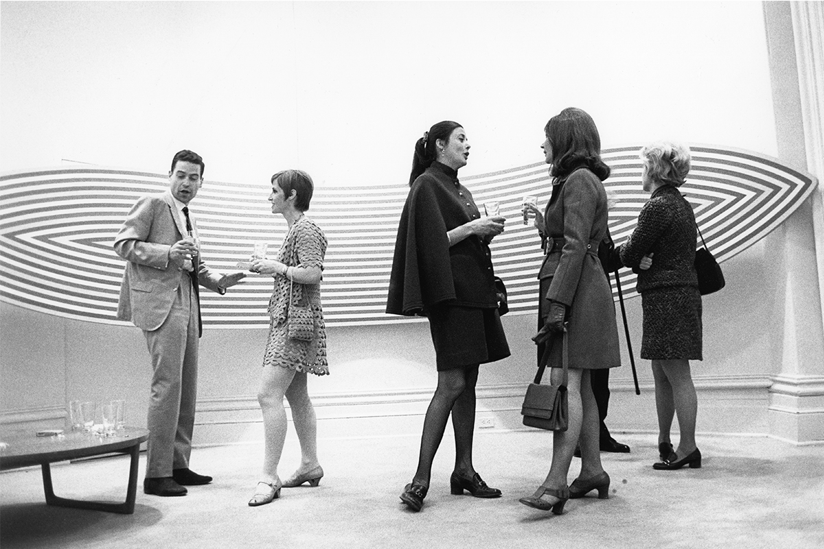 Gabor Szilasi, <i>Opening of the Claude Tousignant exhibition at the Galerie Sherbrooke</i>, Montreal, May 1969, Gelatin silver print (2017), collection of the artist