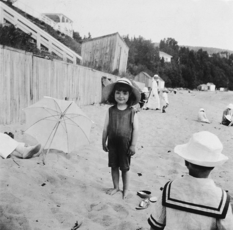 <i>Esther Dubuc on the beach, Tadoussac, Quebec</i>, 1914. Gift of Châteauguay Perrault and Valérie Migneault Perrault, MP-1999.18.1.332, McCord Museum