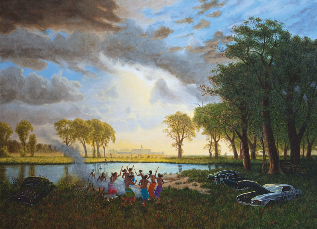 Kent Monkman, <i>Reincarceration</i>, 2013. Acrylique sur toile. Collection du Glenbow Museum.