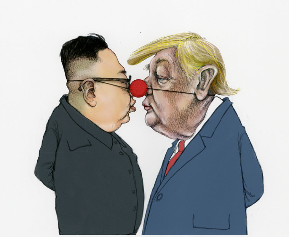 S. Chapleau, <i>Kim Jong‐Un and Donald Trump</i>, 2018. Gift of Serge Chapleau, M2019.48.293 © McCord Museum