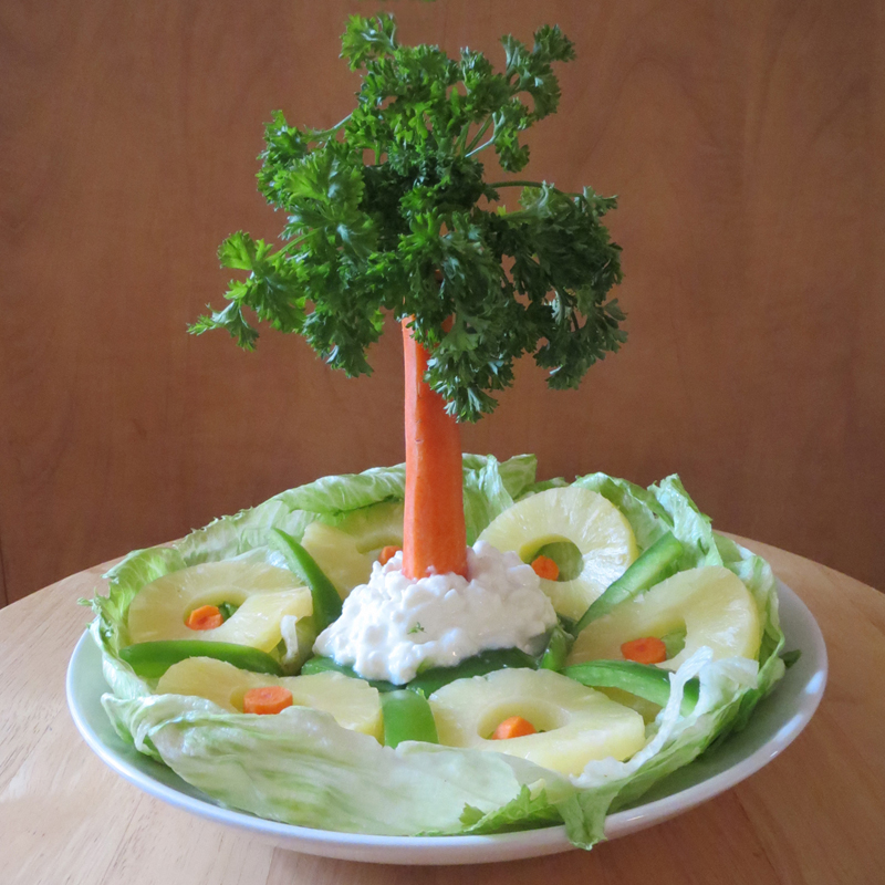 Salade fusée, préparée par Caroline, adjointe à la restauration