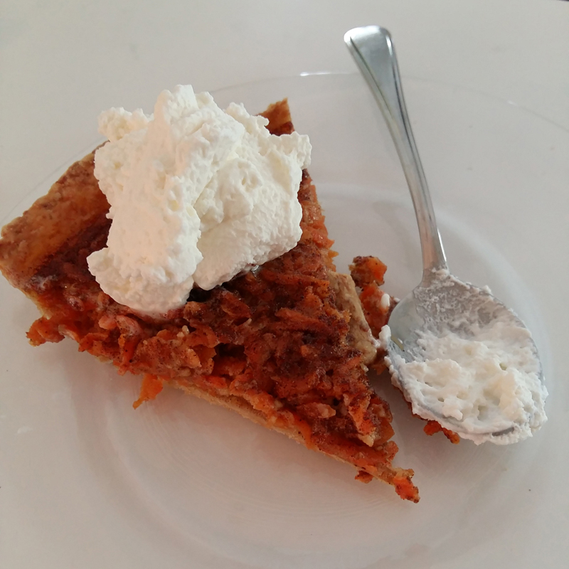 Carrot Pie, préparée par Edith, traductrice