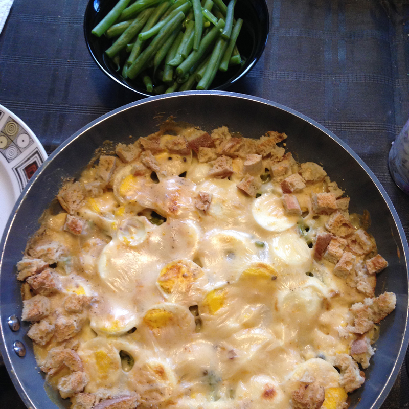 Casserole aux œufs et au fromage, prepared by Mathieu, Curator, Archives