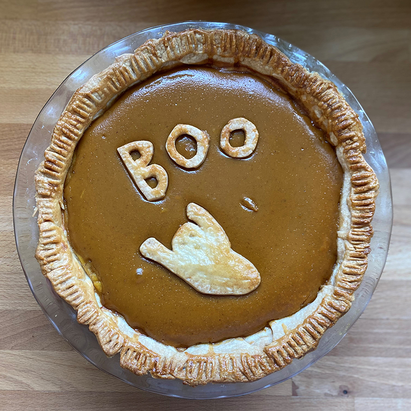 Pumpkin pie, prepared by Anne-Frédérique, Coordinator, Digital Information Management