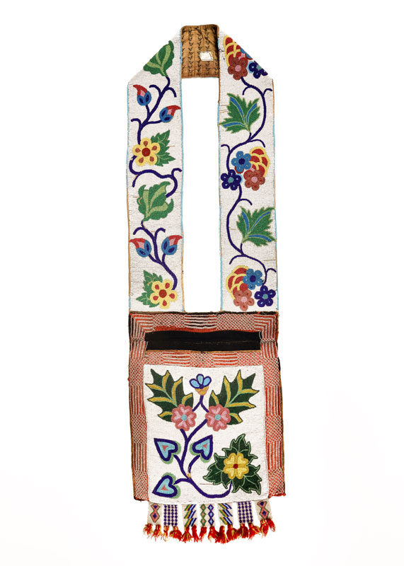 <b>Bandolier bag</b>, Anishinaabe, 1865-1880. Gift of the Estate of Marc and Gilberte Cinq-Mars, M2005.115.17 © McCord Stewart Museum