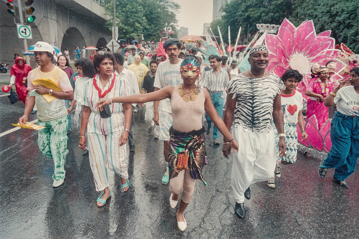Jean Goupil, <i>Carifiesta parade, René-Lévesque Boulevard</i>, Montreal, June 25, 1988. Gift of La Presse, M2020.95.X © McCord Museum