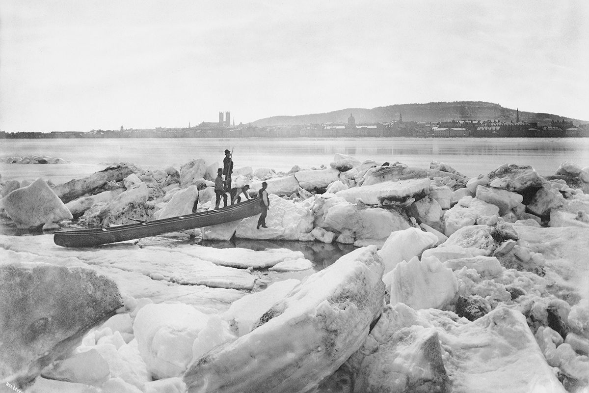 Alexander Henderson, <i>Le Saint-Laurent au printemps, en face de Montréal</i>, 1875. MP-0000.299.2, Musée McCord Stewart