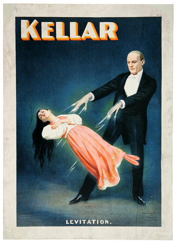 Strobridge Lithographing Company, <i>Kellar – Levitation</i>, 1894. Purchase, funds graciously donated by La Fondation Emmanuelle Gattuso, M2014.128.298, McCord Museum