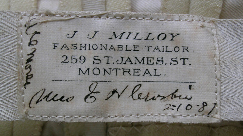 J. J. Milloy: A Fashionable Montreal Tailor of a Century Ago