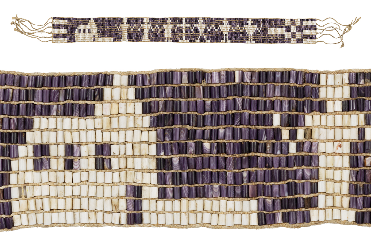 Collier de wampum, provenance inconnue, 18e siècle. Don de David Ross McCord, M1905, Musée McCord Stewart