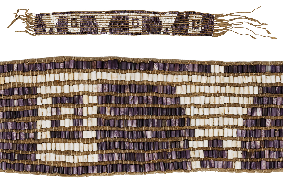 Collier de wampum, provenance inconnue, 18e siècle. Don de David Ross McCord, M1910, Musée McCord Stewart