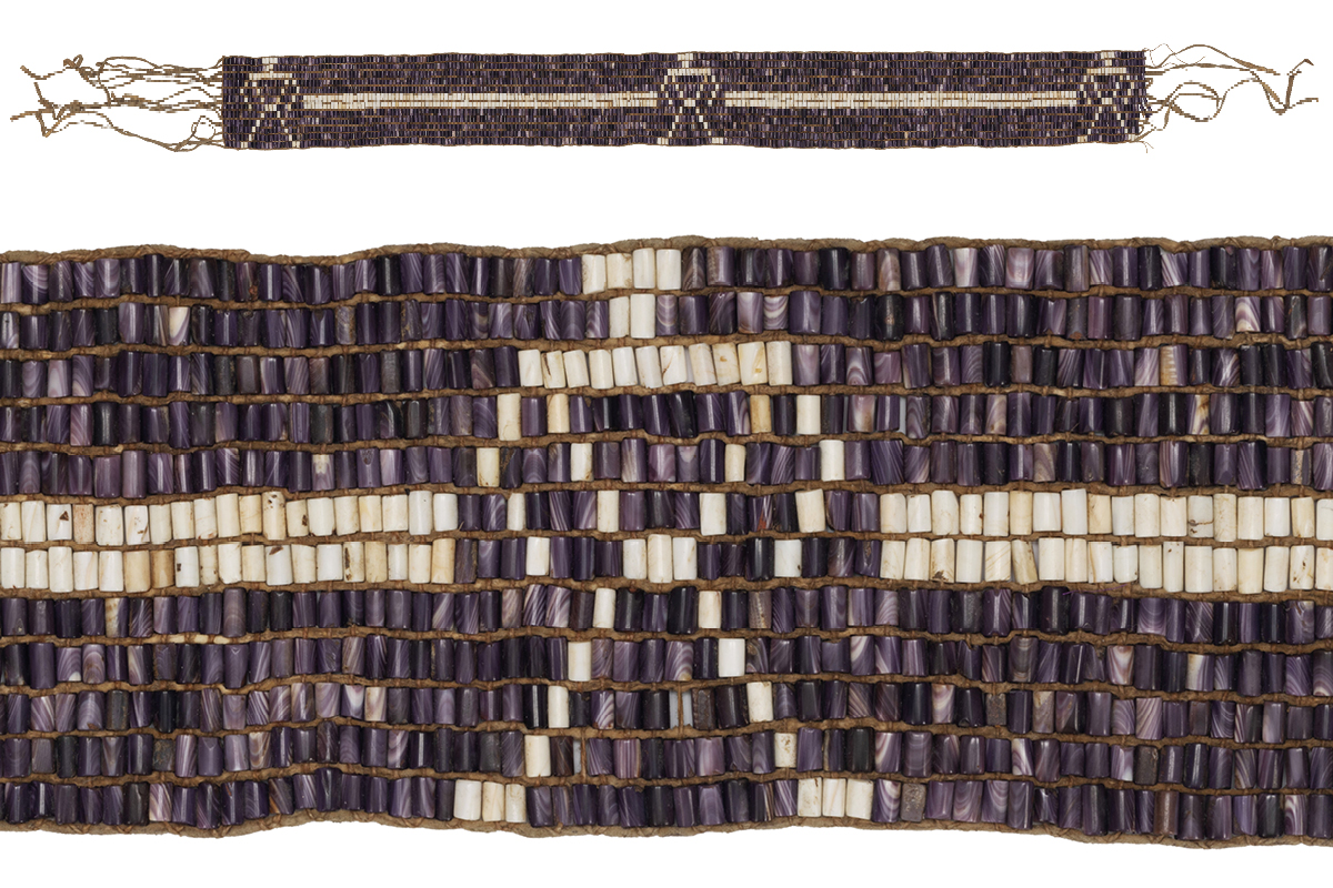 Collier de wampum, provenance inconnue, 18e siècle. Don de David Ross McCord, M1912, Musée McCord Stewart