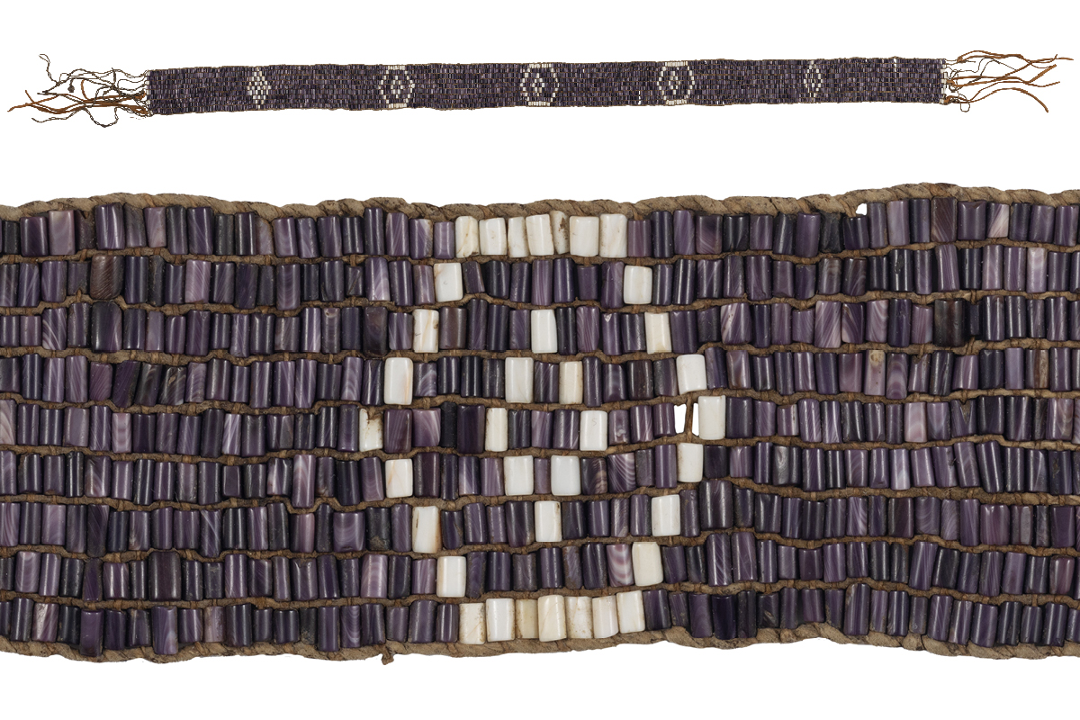 Collier de wampum, provenance inconnue, 18e siècle. Don de David Ross McCord, M1914, Musée McCord Stewart