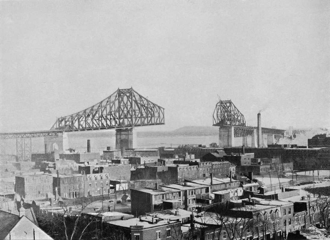 Photographe inconnu, <i>Construction de la traversée centrale, pont du Havre, Montréal</i>, 1930. Don d’A. H. Biron, MP-1976.254.38, Musée McCord Stewart