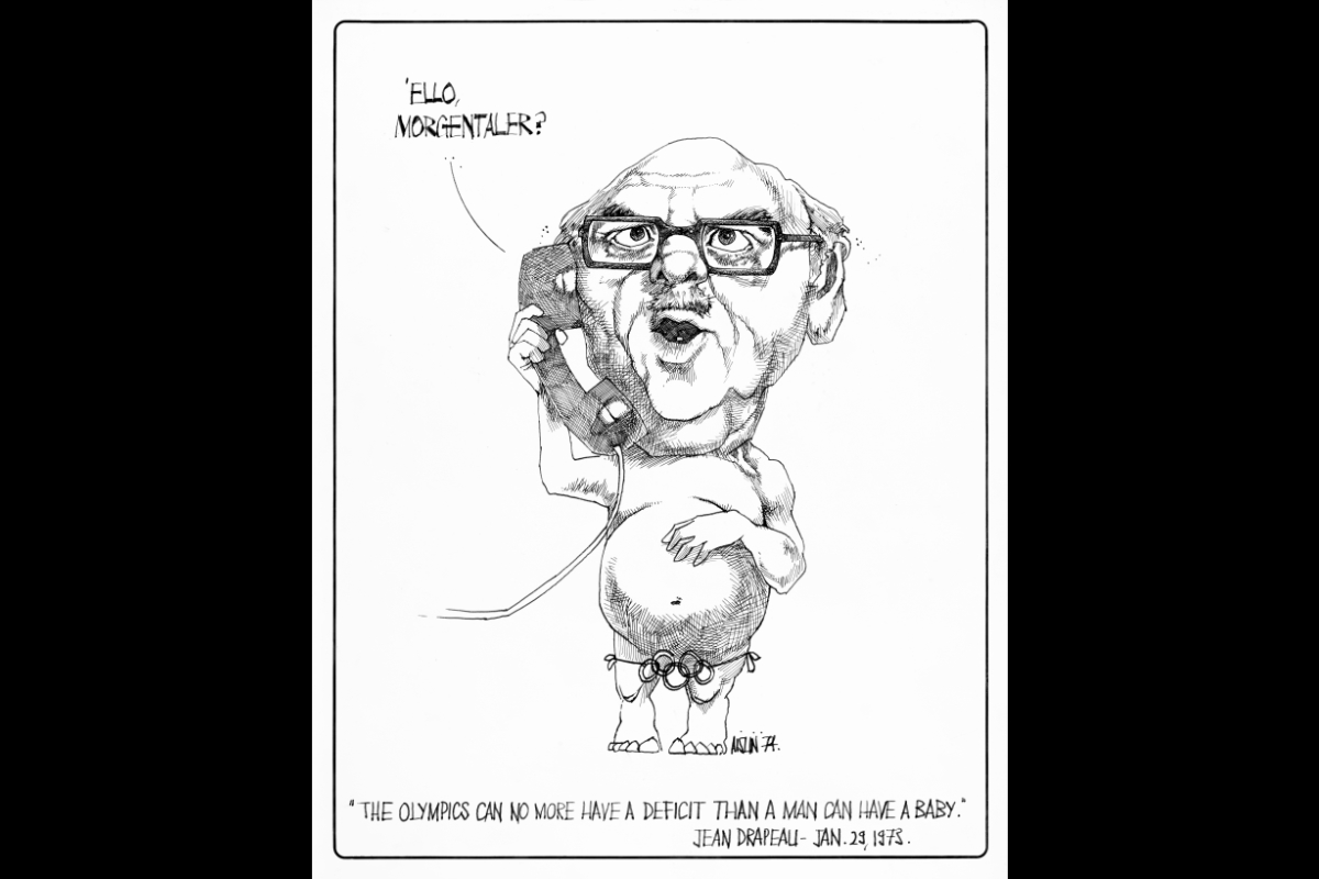 Aislin, 'Ello Morgentaler, publiée dans The Gazette, 21 décembre 1974. Don de Jennifer Yeo, M2021.8.1, Musée McCord Stewart