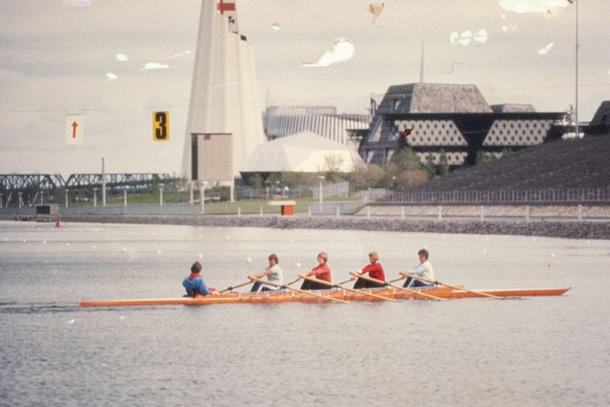 Michel Gravel, Entraînement d'aviron sur le Bassin olympique, 25 juillet 1976. Musée McCord Stewart, M2020.95.15.7.7684-7749 
