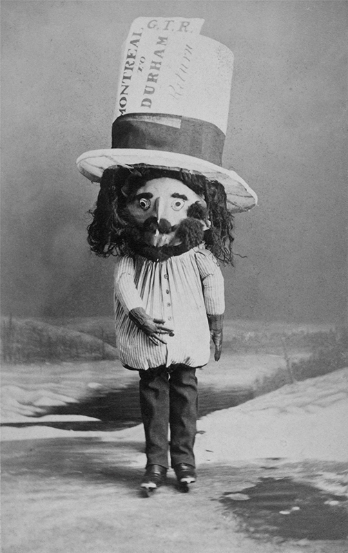 James Inglis, <i>Homme costumé en « Tout en tête », Montréal</i>, 1870, M2023.51.1, Musée McCord Stewart
